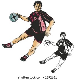 Volleyball player. Vector illustration