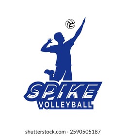 volleyball player vector illustration logo icon. volleyball player logo design template