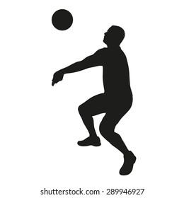 Volleyball player vector silhouette