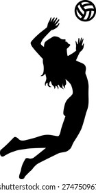 Volleyball Player Woman Silhouette