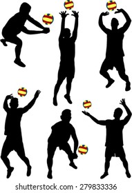 volleyball players collection 2 vector