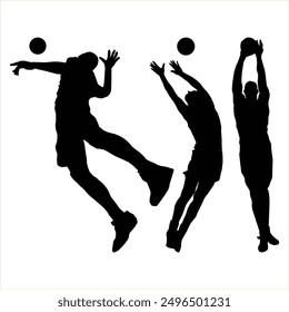 volleyball players silhouette Shapes VOL 5