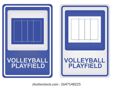 Volleyball playfield sign. vector illustration	