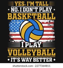 Volleyball playing tshirt design vector design 