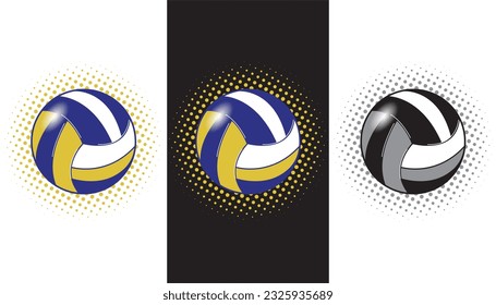 Volleyball pop art design. Vector illustration.