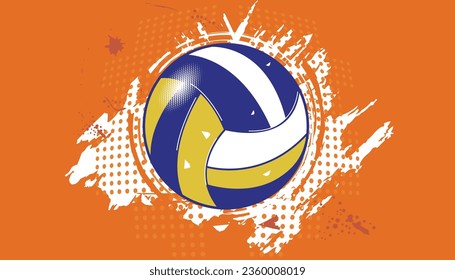 Volleyball pop art design. Vector illustration.