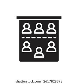 Volleyball Position Filled Icon Vector Illustration