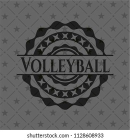 Volleyball realistic black emblem