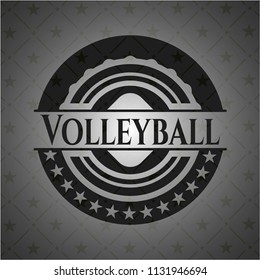Volleyball realistic black emblem