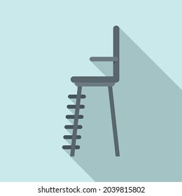 Volleyball referee seat icon flat vector. Tennis chair. Umpire lifeguard