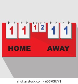 volleyball scoreboard vector illustration