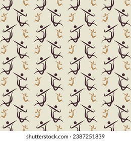 Volleyball seamless pattern trendy creative vector illustration background