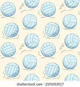 Volleyball seamless pattern. Vector illustration template with balls for sports wallpapers and designs.