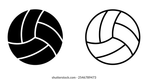 Volleyball set icon on white background