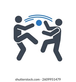 Volleyball Set Play Icon On White Background