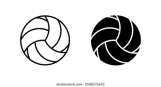 volleyball set. Symbol isolated white background. vector illustration. color editable.