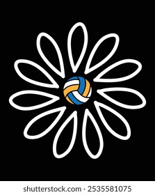 Volleyball shirts Flower Daisy eps.