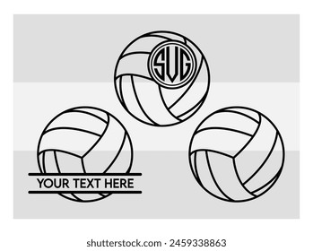 Volleyball, Volleyball Silhouette, Fire Volleyball With Net, Heart, Silhouette, Monogram clipart