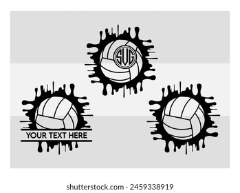 Volleyball, Volleyball Silhouette, Fire Volleyball With Net, Heart, Silhouette, Monogram clipart