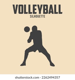 Volleyball Silhouette vector stock illustration