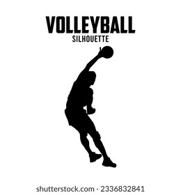 Volleyball Silhouette vector stock illustration, Volleyball Player silhoutte