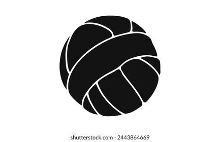 Volleyball silhouette vector style white background