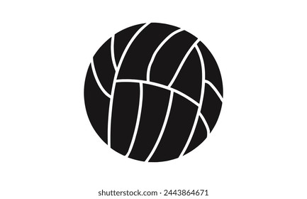 Volleyball silhouette vector style white background