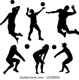 Volleyball Silhouettes