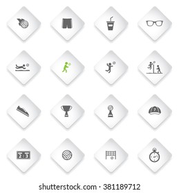 Volleyball simply icons for web and user interface