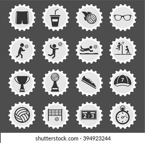 Volleyball simply icons for web and user interface