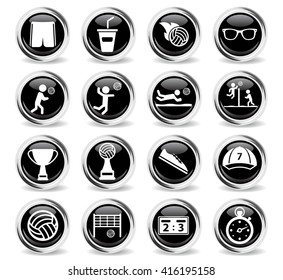 Volleyball simply icons for web and user interface