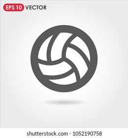 volleyball single vector icon on light background