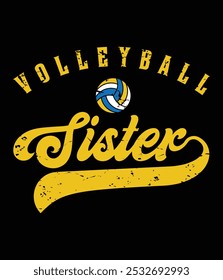 Volleyball sister printable cut file.