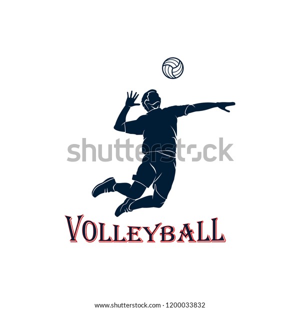 Volleyball Smash Vector Stock Vector (Royalty Free) 1200033832 ...