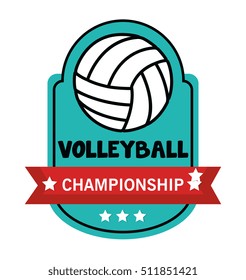 volleyball sport ball emblem