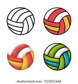 volleyball sport ball emblem