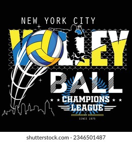 volleyball  sport design graphic typography for print t shirt illustration vector vintage art