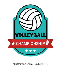 volleyball sport emblem icon