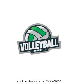 Volleyball sport emblem logo vector