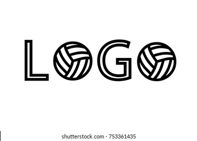 Volleyball sport emblem logo vector