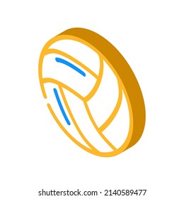 volleyball sport game ball isometric icon vector. volleyball sport game ball sign. isolated symbol illustration