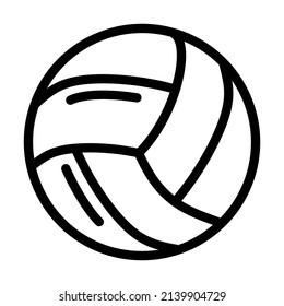 volleyball sport game ball line icon vector. volleyball sport game ball sign. isolated contour symbol black illustration