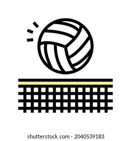 volleyball sport game color icon vector. volleyball sport game sign. isolated symbol illustration