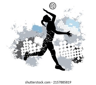 Volleyball Sport Graphic Dynamic Background Stock Vector (Royalty Free ...