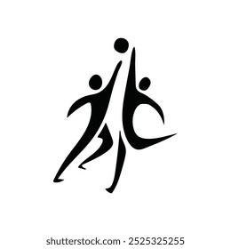 volleyball sport icon design on white background