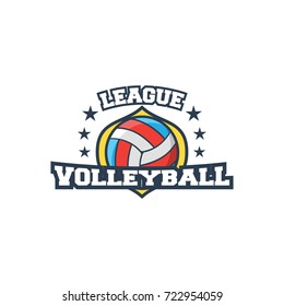 Volleyball sport icon logo vector