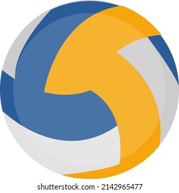 Volleyball sport, illustration, vector on a white background.