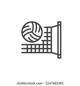 Volleyball Sport Line Icon Linear Style Stock Vector (Royalty Free ...