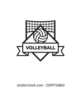 Volleyball Sport Logo Design Template Stock Vector (royalty Free 