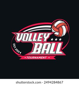 Volleyball Sport Logo Design Vektorillustration